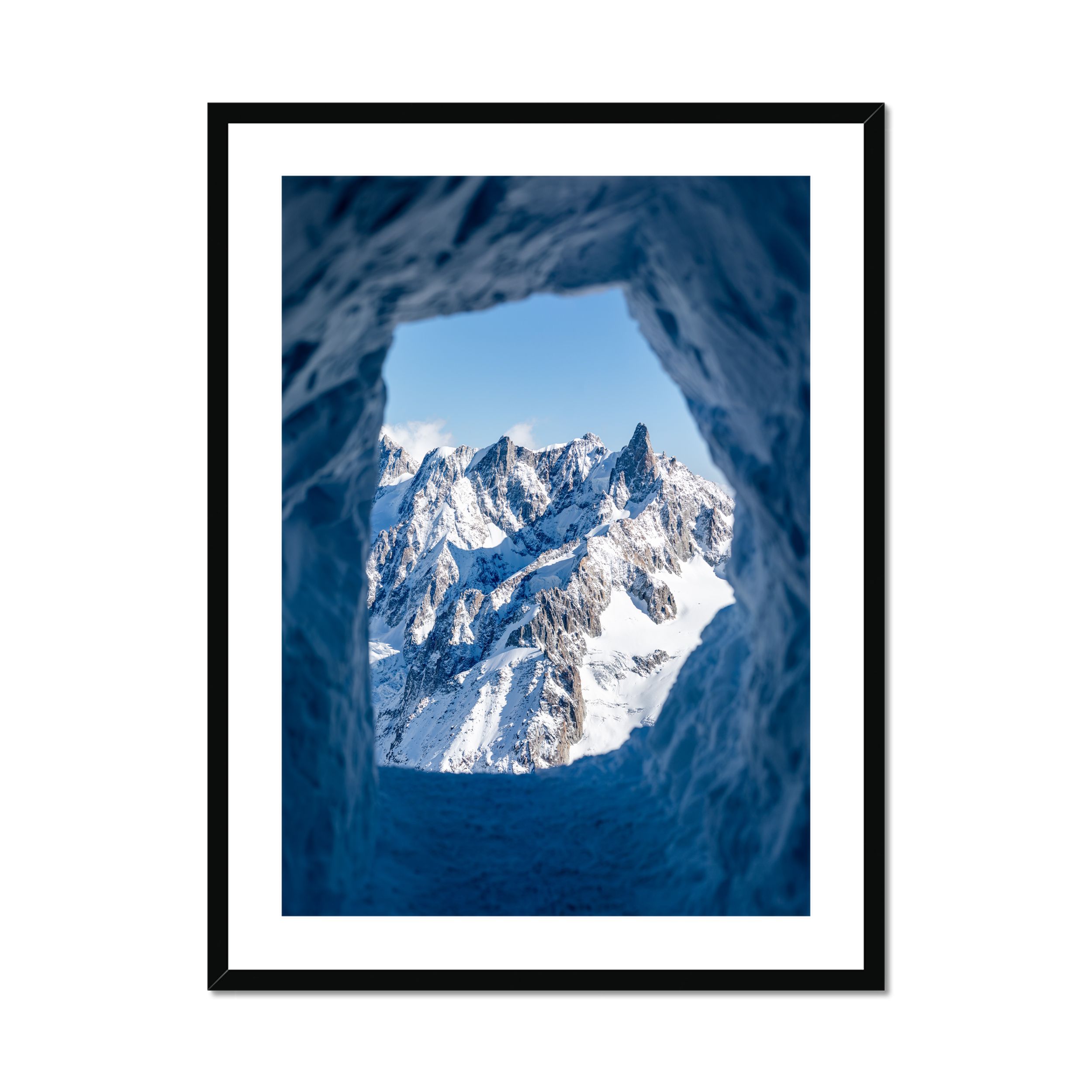 This is a photo of Ice, Mountain, Nature, Outdoors, Glacier, Mountain Range, Peak, Snow, Hole