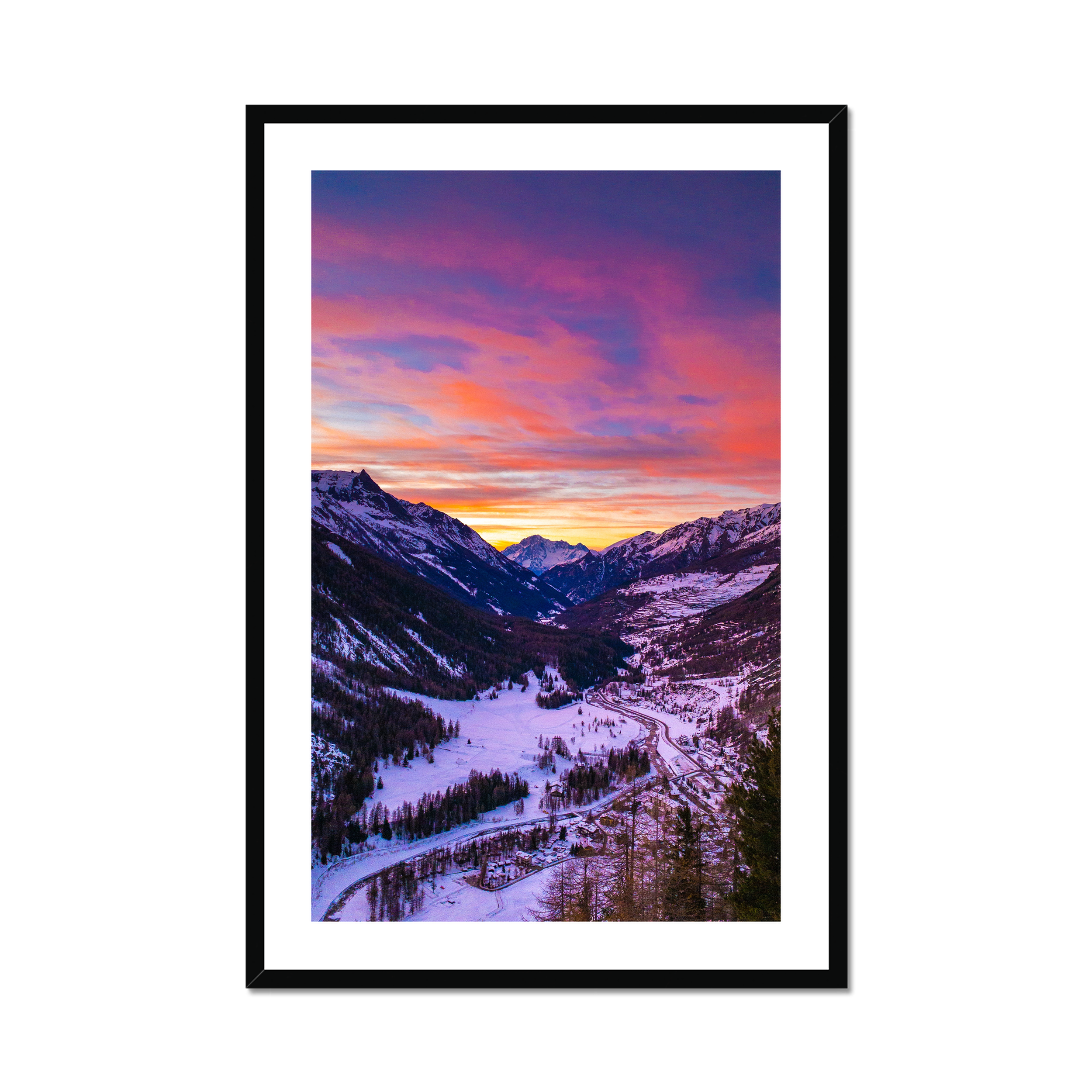 This is a photo of Mountain, Mountain Range, Nature, Outdoors, Sky, Peak, Scenery, Ice, Plant, Tree, Fir